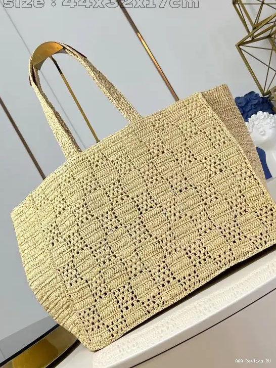Aaa replica ru Tote LOUIS Summer Shopper MM-44*32*17CM VUITTON 0527